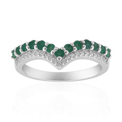 Anello in argento con Smeraldo Brasiliano