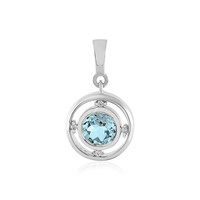 Ciondolo in argento con Topazio Blu Cielo