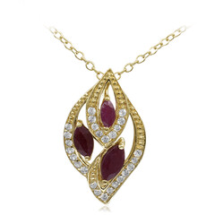 Collana in argento con Rubino