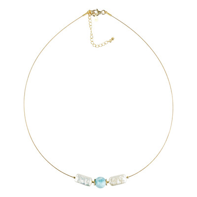 Collana in acciaio inossidabile con Larimar