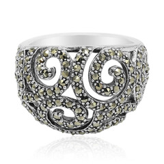 Anello in argento con Marcassite