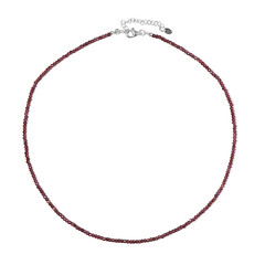 Collana in argento con Granato Magenta