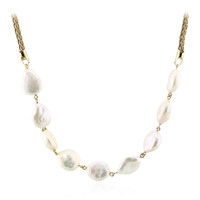 Collana in argento con Perla d'Acqua Dolce Bianca (TPC)