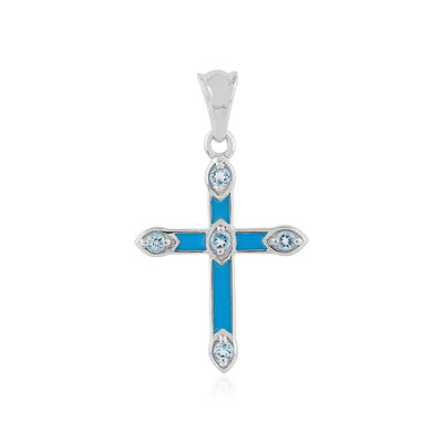 Ciondolo in argento con Topazio Blu Cielo