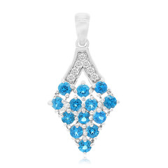 Ciondolo in argento con Apatite Blu Neon Goias