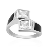 Anello in argento con Agata Nera