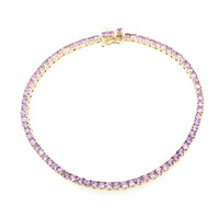 Bracciale in oro con Zaffiro Ceylon Porpora (non riscaldato)