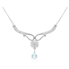 Collana in argento con Topazio Blu Cielo
