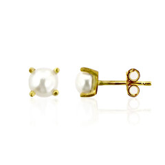 Orecchini in argento con Perla d'Acqua Dolce Bianca (Joias do Paraíso)