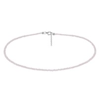 Collana in argento con Quarzo Rosa