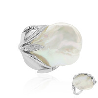 Anello in argento con Perla di Acqua Dolce (TPC)