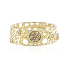 Anello in oro con Diamante Champagne I2 (Ornaments by de Melo)