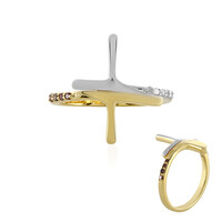 Anello in argento con Diamante Rosso I3