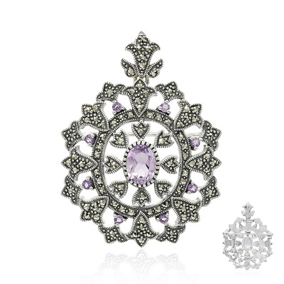 Spilla in argento con Ametista