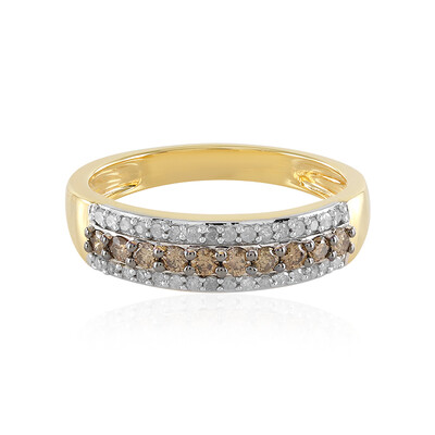 Anello in argento con Diamante Champagne I3