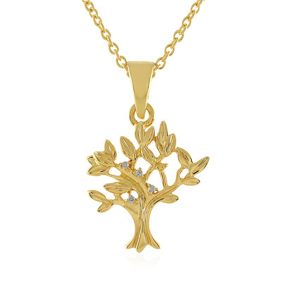 Collana in argento con Diamante I4 (J)