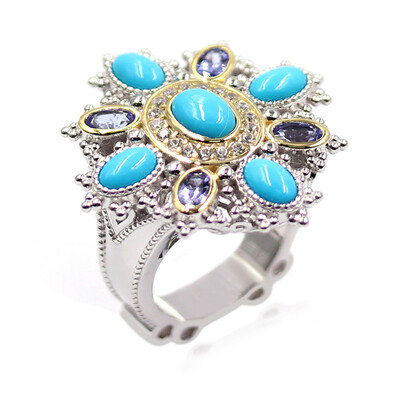 Anello in argento con Turchese Sleeping Beauty (Dallas Prince Designs)