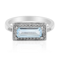 Anello in argento con Topazio Blu Cielo