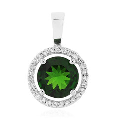 Ciondolo in argento con Diopside Russo
