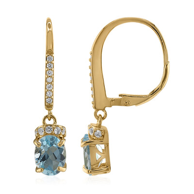 Orecchini in argento con Topazio Blu Cielo