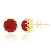 Orecchini in argento con Giada Rossa