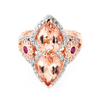 Anello in oro con Morganite (Dallas Prince Designs)