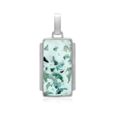 Ciondolo in argento con Gemma Silicea (Bali Barong)