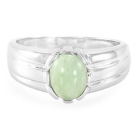 Anello da uomo in argento con Crisoprasio Imperiale