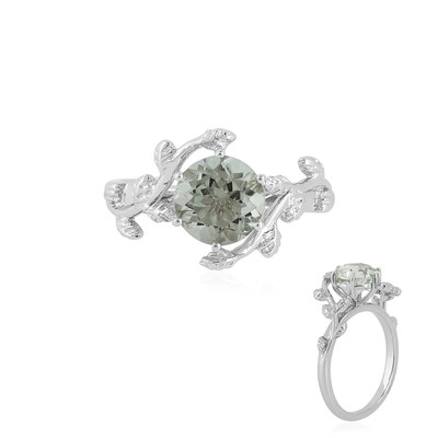 Anello in argento con Ametista Verde