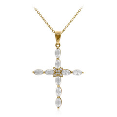 Collana in argento con Topazio Bianco