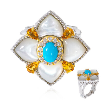 Anello in argento con Turchese Sleeping Beauty (Dallas Prince Designs)