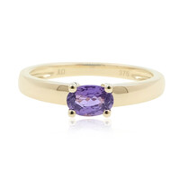 Anello in oro con Zaffiro Ceylon Porpora (non riscaldato)