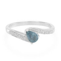 Anello in argento con Zaffiro della Tanzania