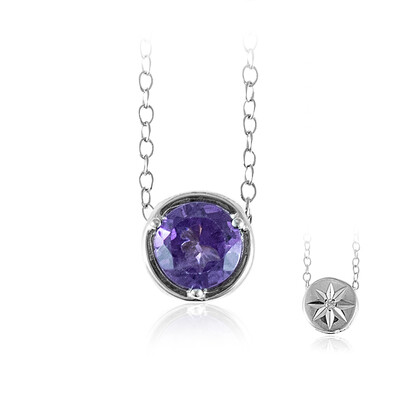 Catenina in argento con Ametista Zambiana