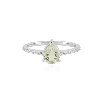 Anello in argento con Ametista Verde