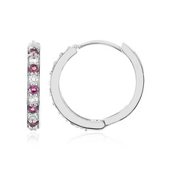 Orecchini in argento con Rodolite