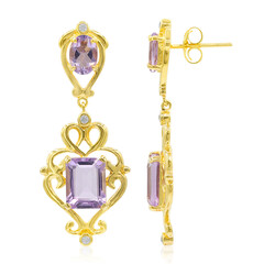 Orecchini in argento con Ametista Rose de France