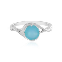 Anello in argento con Calcedonio Blu