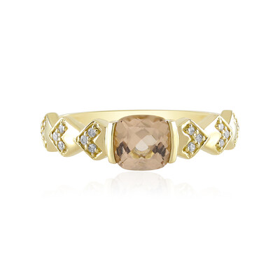 Anello in oro con Morganite del Madagascar AAA (de Melo)