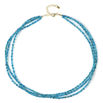 Collana in argento con Apatite Blu Neon