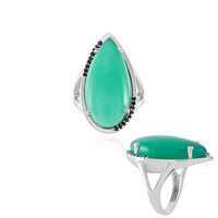 Anello in argento con Onice Verde