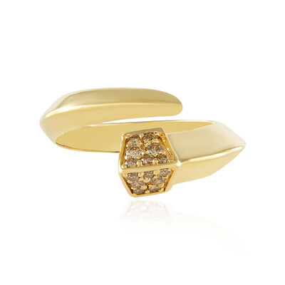 Anello in argento con Diamante Cioccolato I2