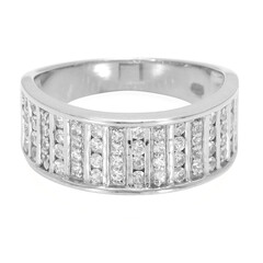 Anello in argento con Zaffiro Bianco
