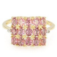 Anello in oro con Zaffiro Padparadscha (non riscaldato) (AMAYANI)