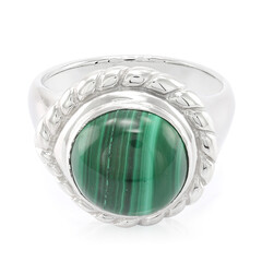 Anello in argento con Malachite