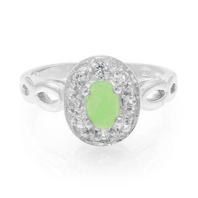 Anello in argento con Crisoprasio Imperiale