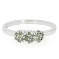 Anello placcato in platino con Diamante Fancy