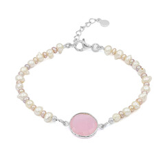 Bracciale in argento con Quarzo Rosa (TPC)