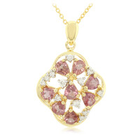 Collana in oro con Zaffiro Padparadscha (non riscaldato) (AMAYANI)