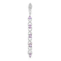 Ciondolo in argento con Zaffiro Ceylon Porpora (non riscaldato)